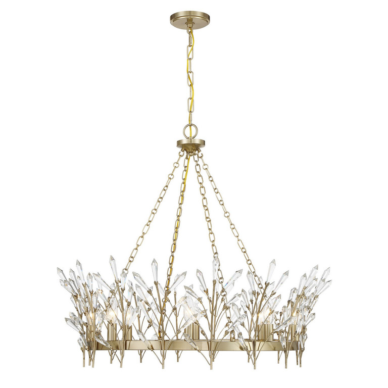 Savoy House - 1-4074-8-127 - Eight Light Chandelier - Orianna - Noble Brass Savoy House - 1-4074-8-127 - Eight Light Chandelier - Orianna - Noble Brass