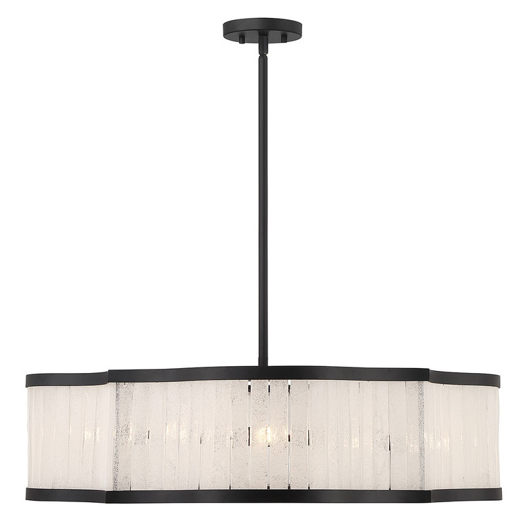 Lighting One E - V6-L7-2901-8-89 - Eight Light Pendant - Parkside - Matte Black