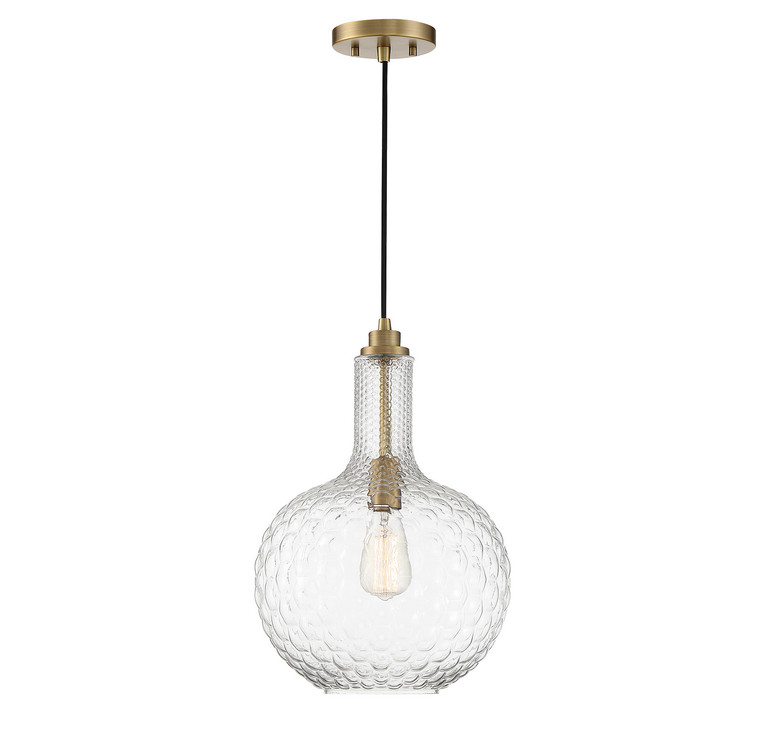 Lighting One E - V6-L7-2930-1-322 - One Light Pendant - Kantor - Warm Brass