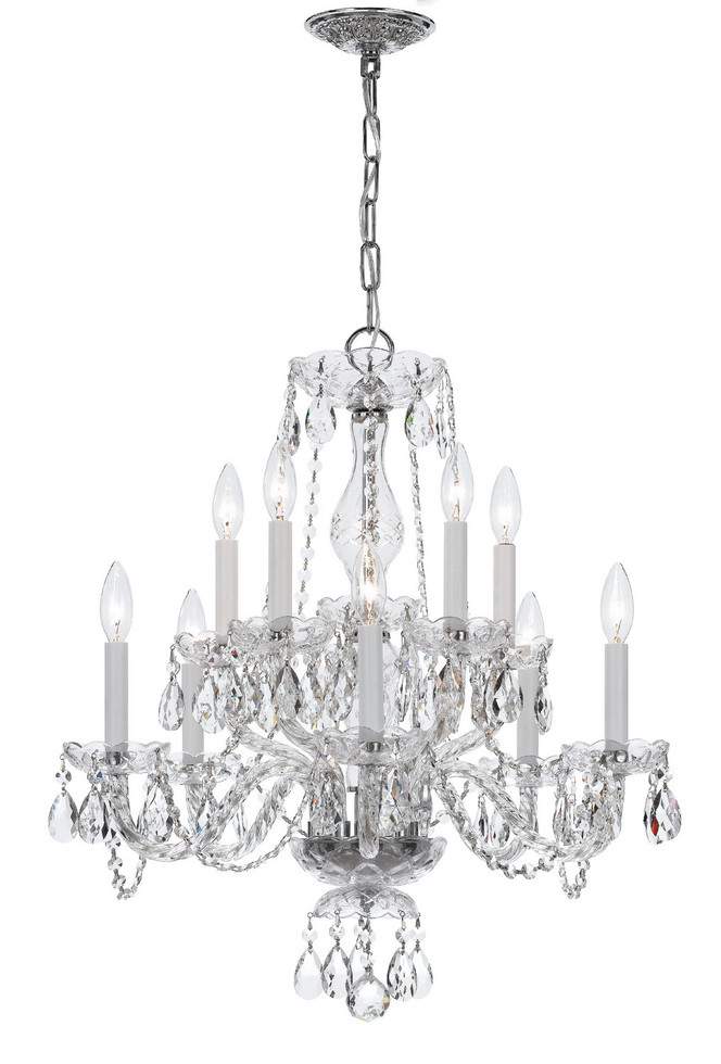 Crystorama - 5080-CH-CL-I - Ten Light Chandelier - Traditional Crystal - Polished Chrome