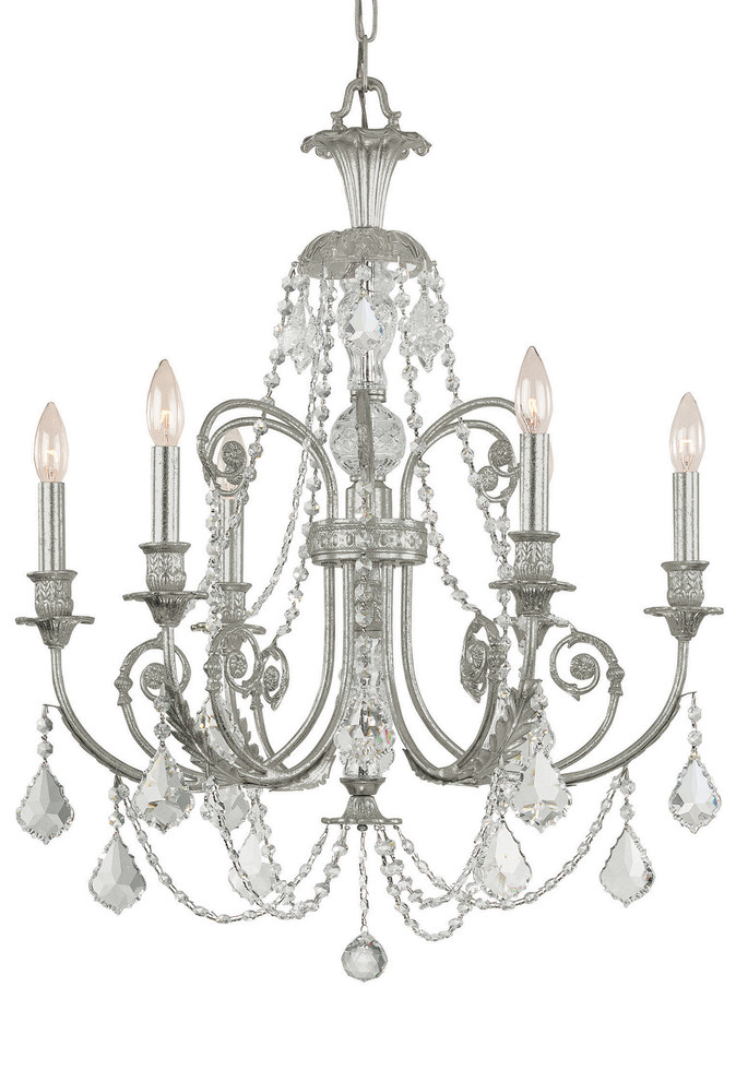 Crystorama - 5116-OS-CL-S - Six Light Chandelier - Regis - Olde Silver Crystorama - 5116-OS-CL-S - Six Light Chandelier - Regis - Olde Silver