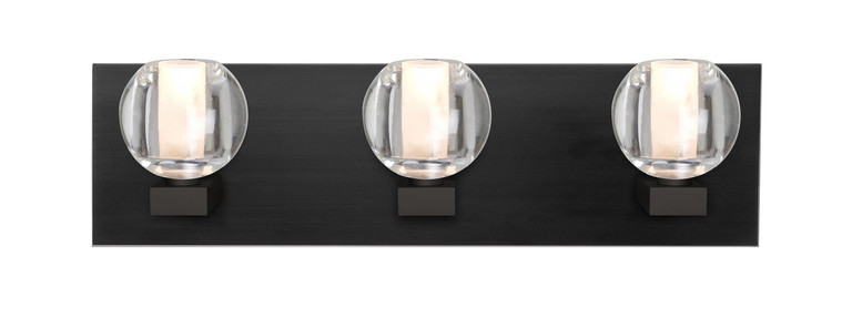 Besa - 3WF-BOCACL-LED-BK - Vanity - Besa Boca 3 Vanity - Black Besa - 3WF-BOCACL-LED-BK - Vanity - Besa Boca 3 Vanity - Black