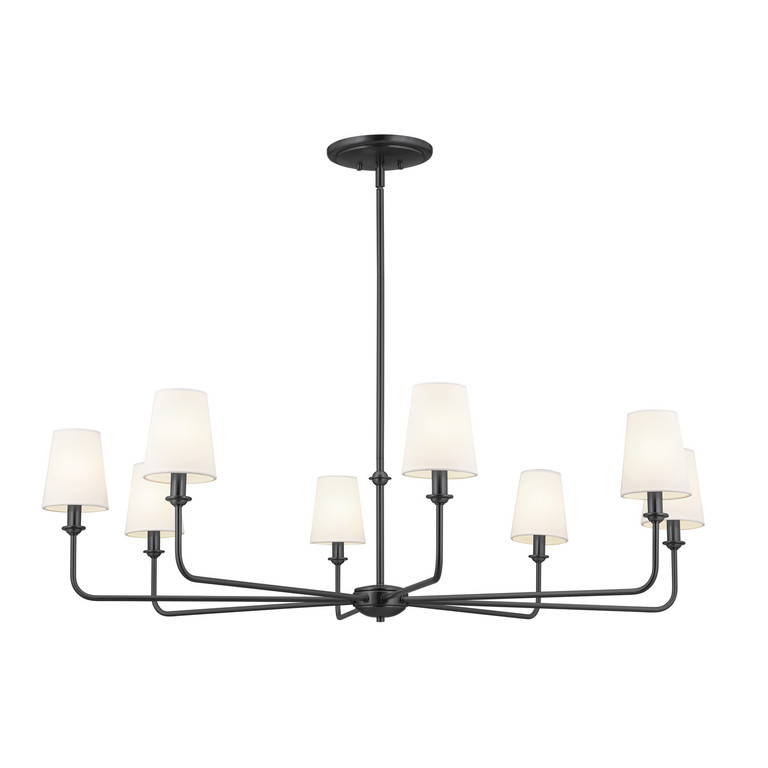 Kichler - 52517BK - Eight Light Chandelier - Pallas - Black