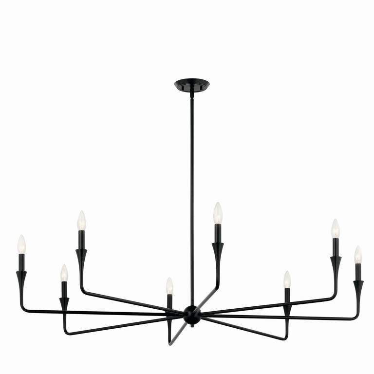 Kichler - 52691BK - Eight Light Chandelier - Alvaro - Black