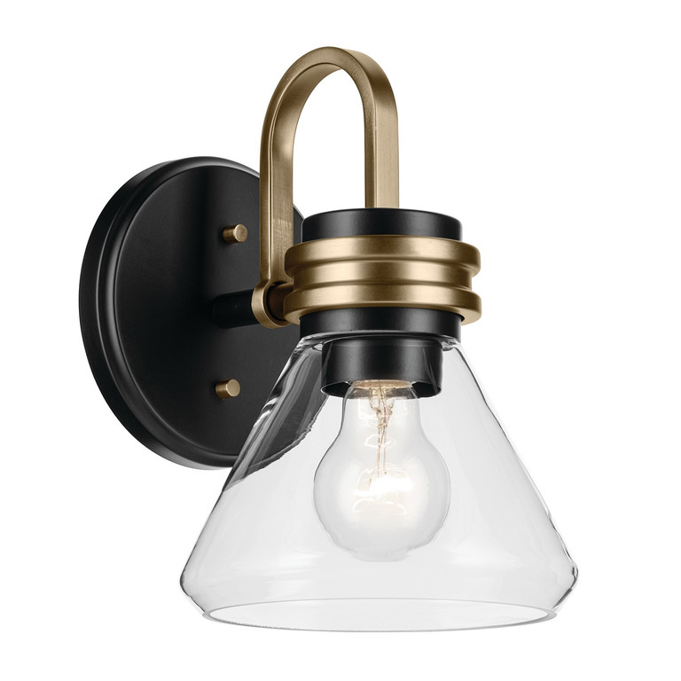 Kichler - 55153BKCLR - One Light Wall Sconce - Farum - Black