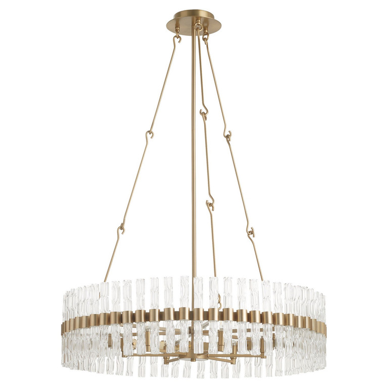 Cyan - 11627 - Six Light Chandelier - Nobel - Aged Brass