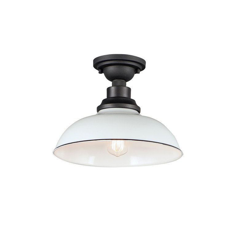 Maxim - 35110WTBK - One Light Outdoor Ceiling Mount - Granville - White / Black Maxim - 35110WTBK - One Light Outdoor Ceiling Mount - Granville - White / Black