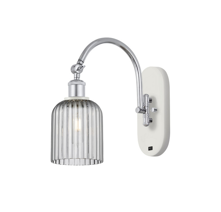 Innovations - 518-1W-WPC-G559-5SM - One Light Wall Sconce - Ballston - White Polished Chrome