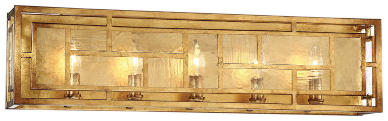 Metropolitan - N1475-293 - Five Light Bath - Edgemont Park - Pandora Gold Leaf Metropolitan - N1475-293 - Five Light Bath - Edgemont Park - Pandora Gold Leaf