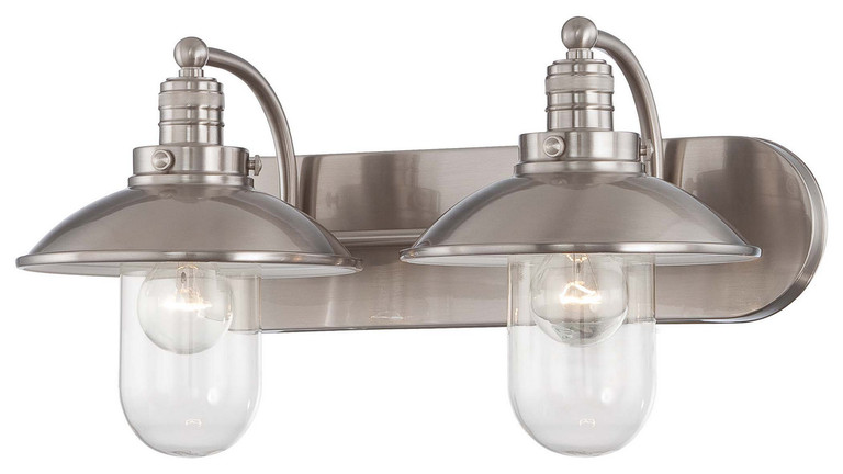 Minka-Lavery - 5132-84 - Two Light Bath - Downtown Edison - Brushed Nickel Minka-Lavery - 5132-84 - Two Light Bath - Downtown Edison - Brushed Nickel