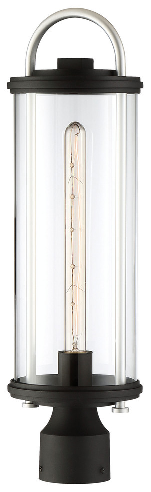 Minka-Lavery - 72676-32 - One Light Outdoor Wall Mount - Keyser - Coal W/Silver Accent Minka-Lavery - 72676-32 - One Light Outdoor Wall Mount - Keyser - Coal W/Silver Accent