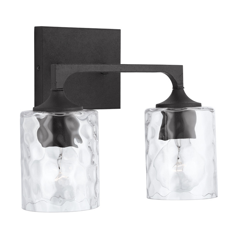 Capital Lighting - 137321BI-486 - Two Light Vanity - Clint - Black Iron Capital Lighting - 137321BI-486 - Two Light Vanity - Clint - Black Iron