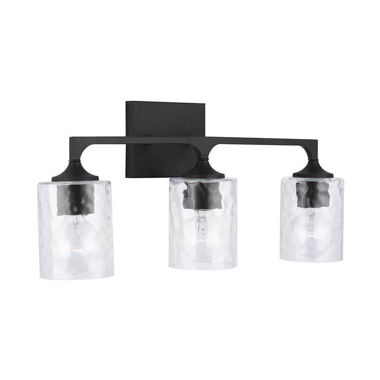 Capital Lighting - 137331BI-486 - Three Light Vanity - Clint - Black Iron Capital Lighting - 137331BI-486 - Three Light Vanity - Clint - Black Iron