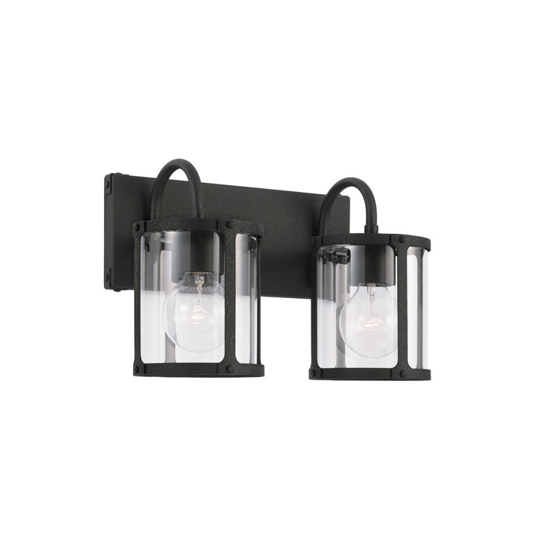 Capital Lighting - 144921BI-527 - Two Light Vanity - Brennen - Black Iron Capital Lighting - 144921BI-527 - Two Light Vanity - Brennen - Black Iron