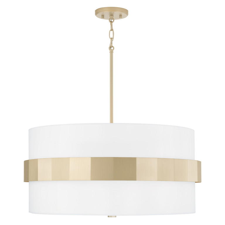 Capital Lighting - 346241SF - Four Light Pendant - Sutton - Soft Gold Capital Lighting - 346241SF - Four Light Pendant - Sutton - Soft Gold