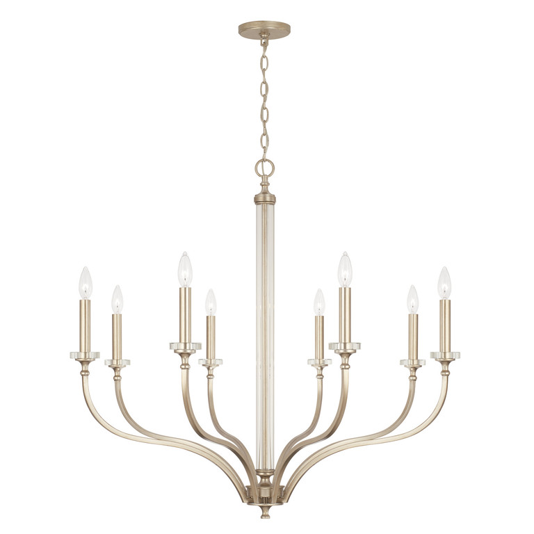 Capital Lighting - 444881BS - Eight Light Chandelier - Breigh - Brushed Champagne Capital Lighting - 444881BS - Eight Light Chandelier - Breigh - Brushed Champagne