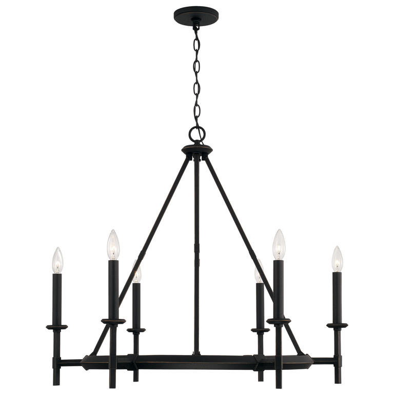Capital Lighting - 445261IH - Six Light Chandelier - Ogden - Brushed Black Iron Capital Lighting - 445261IH - Six Light Chandelier - Ogden - Brushed Black Iron