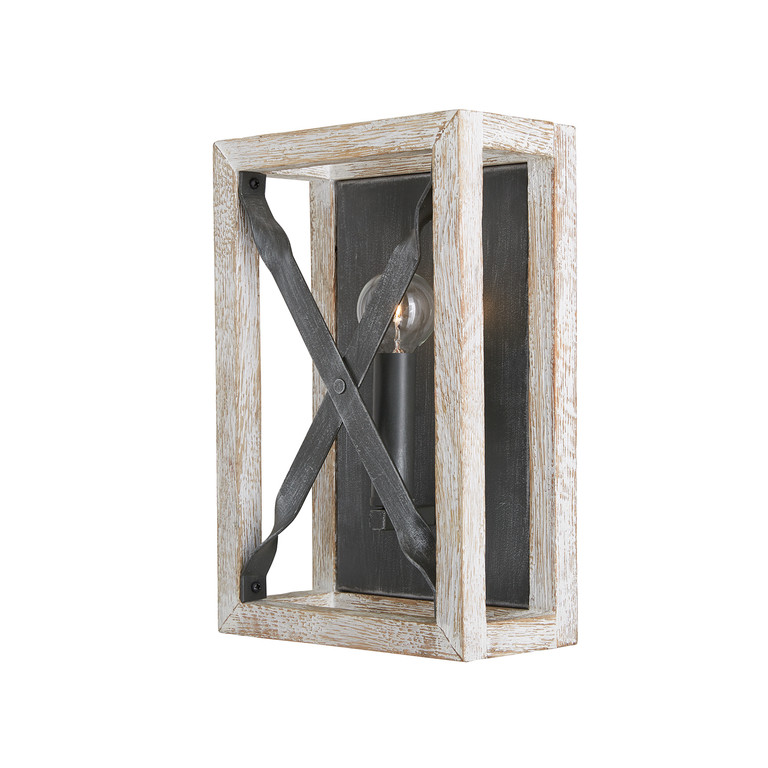Capital Lighting - 640411WN - One Light Wall Sconce - Remi - Brushed White Wash and Nordic Iron Capital Lighting - 640411WN - One Light Wall Sconce - Remi - Brushed White Wash and Nordic Iron