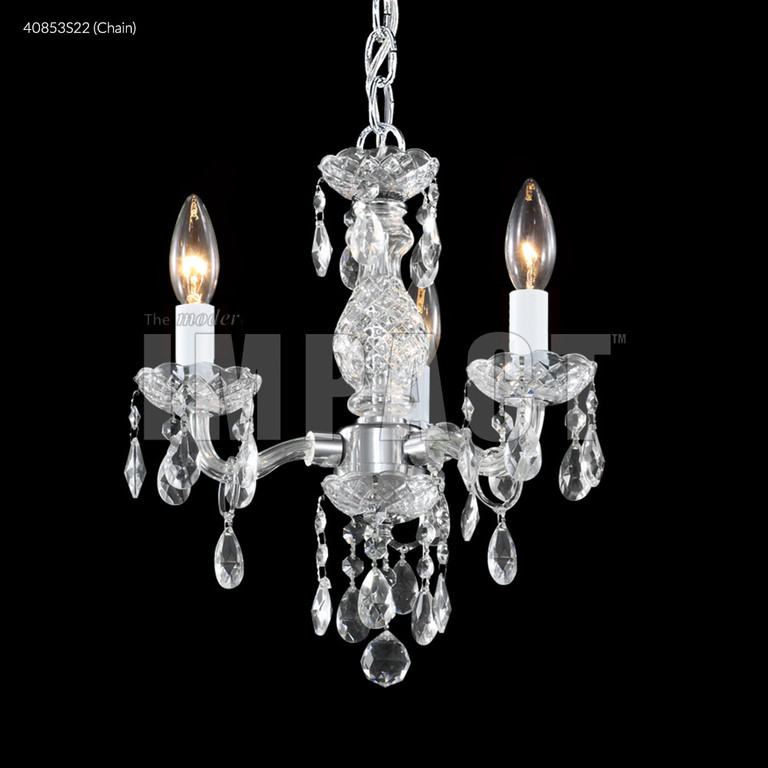James R. Moder - 40853S22 - Three Light Chandelier - Mini Crystal Chandelier - Silver