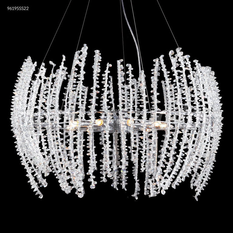 James R. Moder - 96195S22 - Nine Light Chandelier - Continental Fashion - Silver