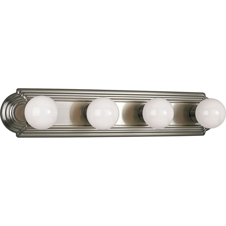 Progress Lighting - P3025-09 - Four Light Bath Bracket - Broadway-Racetrack - Brushed Nickel Progress Lighting - P3025-09 - Four Light Bath Bracket - Broadway-Racetrack - Brushed Nickel