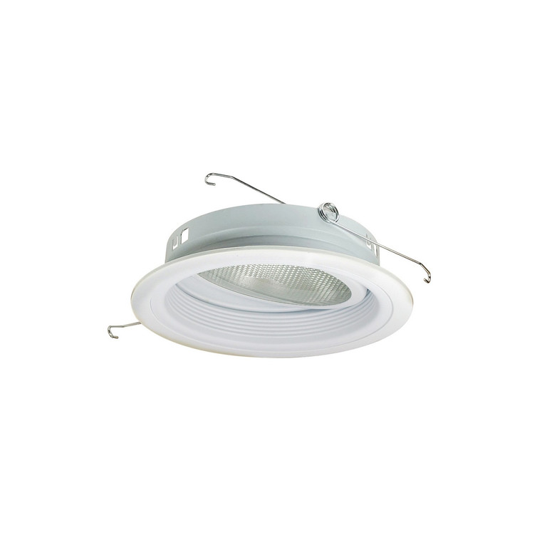 Nora Lighting - NTM-54W - 6 Par30 Stepped Baffle W/ Gimbal Ring - Rec Inc 6 Trim - White