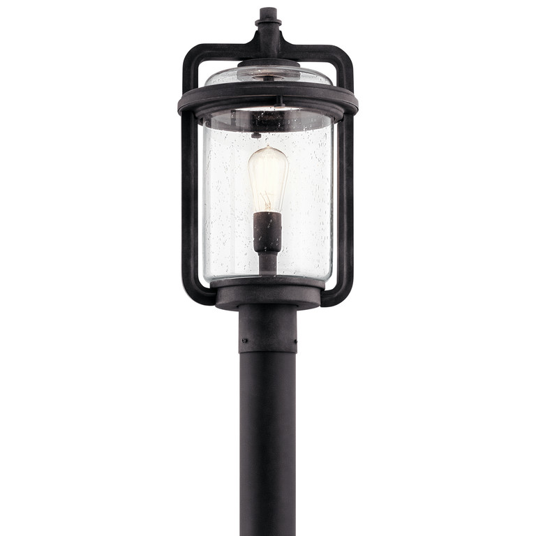 Kichler - 49869WZC - One Light Outdoor Post Mount - Andover - Weathered Zinc Kichler - 49869WZC - One Light Outdoor Post Mount - Andover - Weathered Zinc
