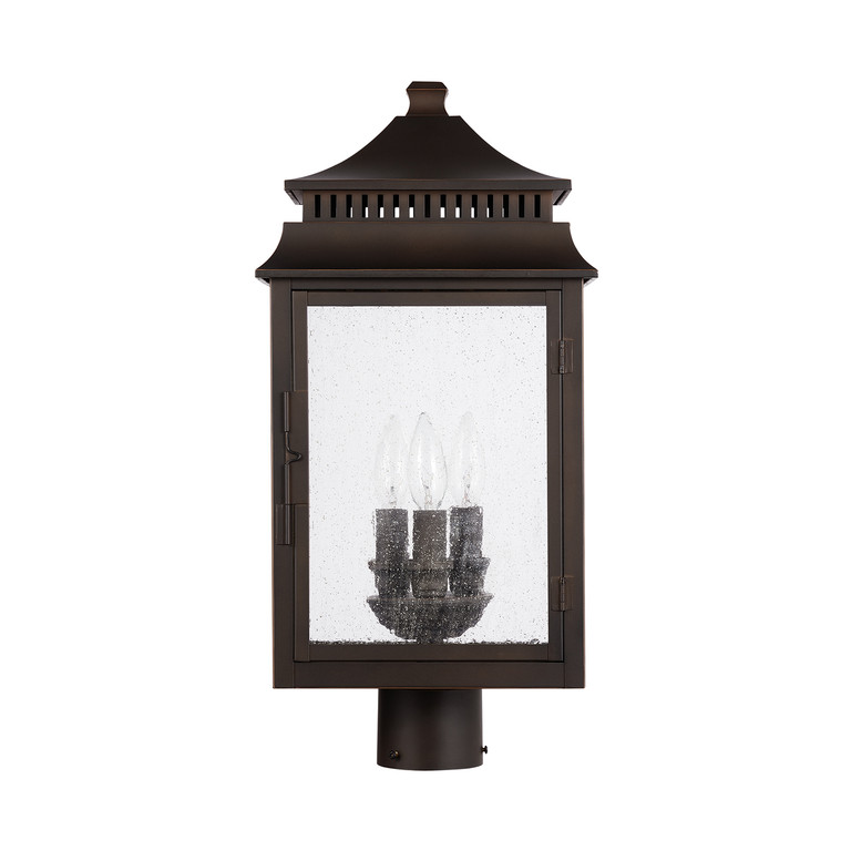 Capital Lighting - 936932OZ - Three Light Outdoor Post Lantern - Sutter Creek - Oiled Bronze Capital Lighting - 936932OZ - Three Light Outdoor Post Lantern - Sutter Creek - Oiled Bronze