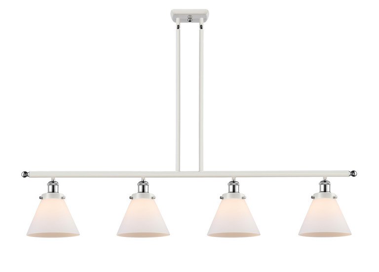 manufacturer_finish:White Polished Chrome|manufacturer_glass:Matte White Cased Large Cone