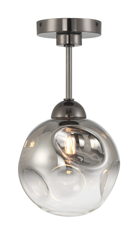 Metropolitan - N5362-605 - One Light Semi Flush Mount - Neveh - Gun Metal Metropolitan - N5362-605 - One Light Semi Flush Mount - Neveh - Gun Metal