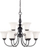 Nuvo Lighting - 60-1843 - Nine Light Chandelier - Dupont - Dark Chocolate Bronze