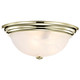 Flush Mounts Polished Brass Three Light Flush Mount (60-215)