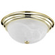Flush Mounts Polished Brass Three Light Flush Mount (60-215)