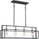 Nuvo Lighting - 60-5859 - Four Light Island Pendant - Lake - Iron Black / Brushed Nickel Accents
