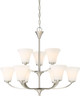 Nuvo Lighting - 60-6209 - Nine Light Chandelier - Fawn - Brushed Nickel
