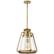 Nuvo Lighting - 60-7563 - One Light Pendant - Everett - Natural Brass