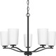 Progress Lighting - P400350-31M - Five Light Chandelier - Adley - Matte Black