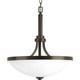 Progress Lighting - P500054-020 - Three Light Inverted Pendant - Topsail - Antique Bronze