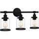 Dixie Three Light Bath in Matte Black (10-DIX8623MBK)