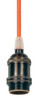 Satco - 80-2443 - On-Off Push Thru Socket With Side Outlet For SPT-2 - Antique Brass