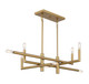 Cristofer Eight Light Linear Chandelier in Warm Brass (51-1-1624-8-322)