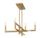 Cristofer Eight Light Linear Chandelier in Warm Brass (51-1-1624-8-322)