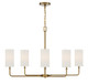 Powell Six Light Linear Chandelier (1-1756-6-322)