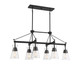 Savoy House - 1-1833-6-89 - Six Light Linear Chandelier - Lakewood - Matte Black