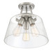 Calhoun Three Light Semi-Flush Mount in Satin Nickel (51-6-1024-3-SN)