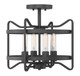 Kent Four Light Semi-Flush Mount in Matte Black (51-6-4900-4-89)
