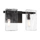 Genry Two Light Bathroom Vanity (8-8204-2-BK)
