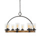 Uttermost - 22133 - Eight Light Pendant - Atwood - Deep Weathered Bronze