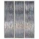 Uttermost - 51304 - Hand Painted Canvases Set/3 - Gray - Silver Leaf