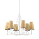 Hudson Valley - 1733-WP - Six Light Chandelier - Pendelton - White Plaster